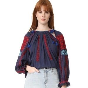 Ulla Johnson Mila Embroidered Blouse